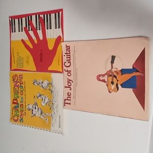 3 Vintage Music Instruction books two for adults one for children